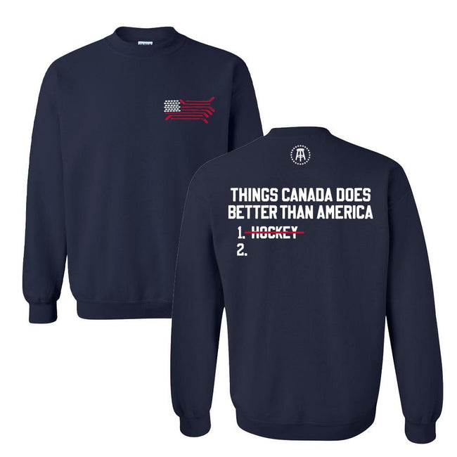 US Hockey Crewneck-Crewnecks-Spittin Chiclets-Barstool Sports