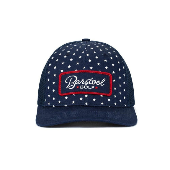 Barstool Golf Americana Trucker Hat-Hats-Fore Play-Navy-Barstool Sports